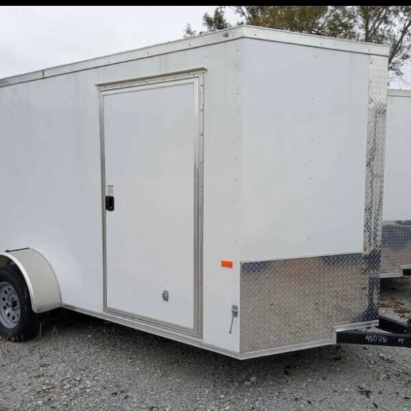 Fast Cargo 6×12 V-nose Enclosed Cargo Trailer With Ramp Door